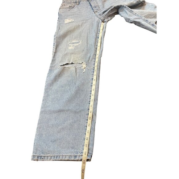 Forever 21 Womens Distressed High-Waisted Light Wash Jeans Size 24 - Picture 7 of 10
